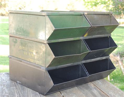 large metal storage box with lid|large metal stackable storage bins.